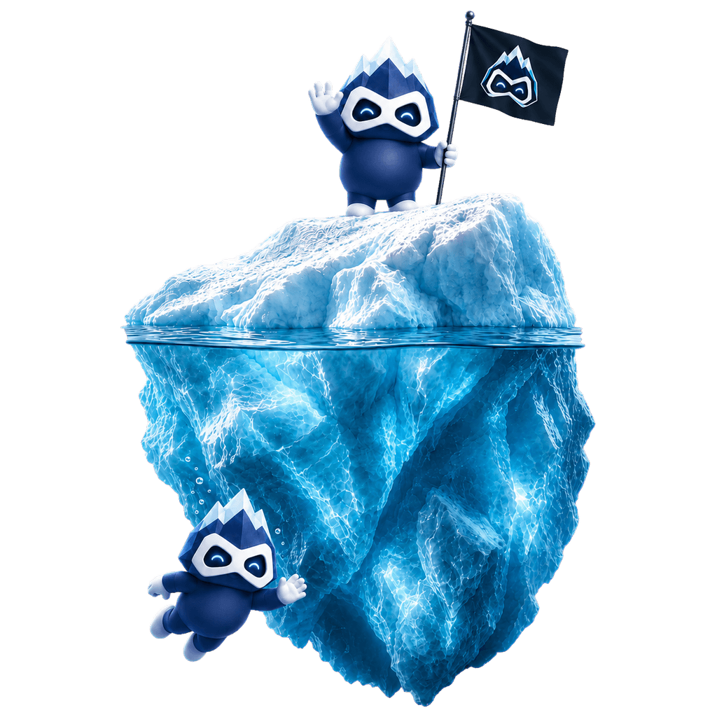An iceberg: a whole world to discover beyond the surface